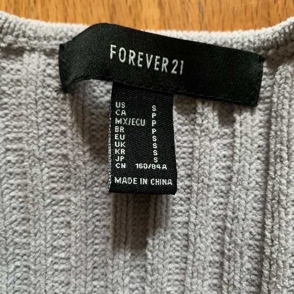 Grey Ribbed Forever 21 Sweater - Picture 3 of 3